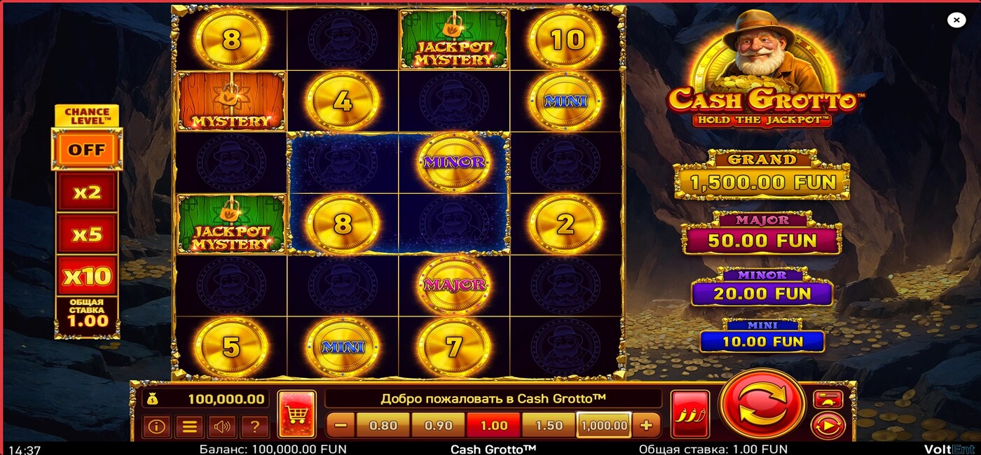 Cash Grotto Hold the Jackpot